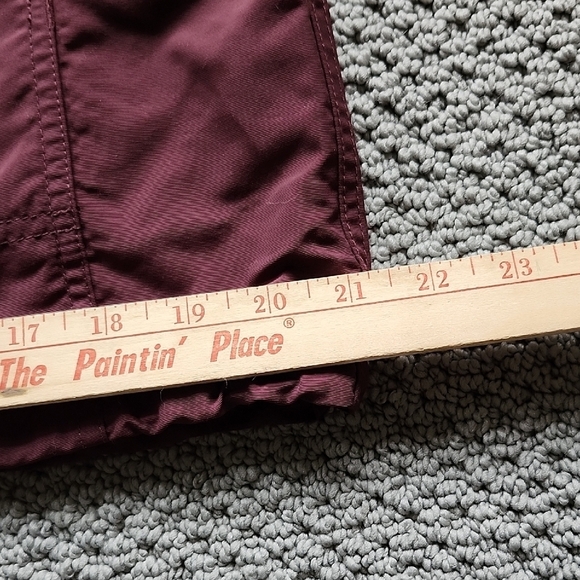 LL Bean 2 Toned 1/2 Zip Light Weight Hooded Women's Jacket Aqua/Maroon Size S - Picture 9 of 11